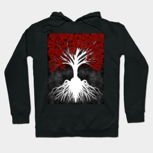 Yggdrasil with Red Leaves Hoodie